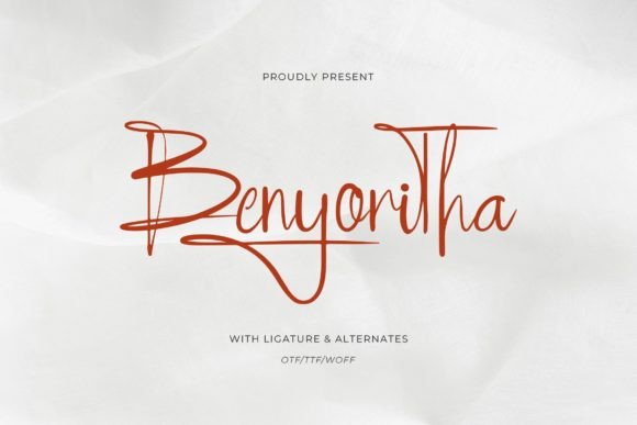 Benyoritha: The Handwritten Font for Warm Branding
