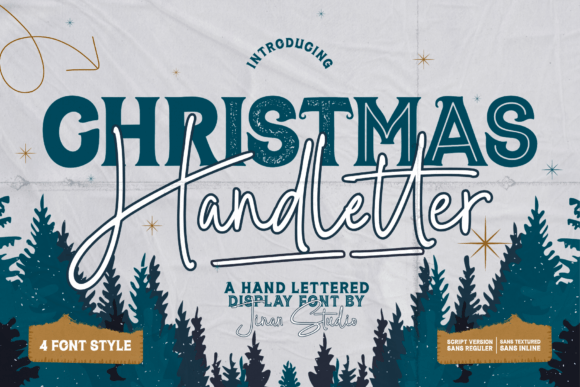 Christmas Handletter Typeface for Festive Design