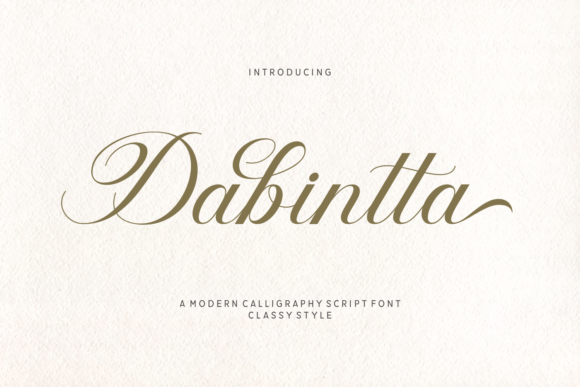Elevate Brand Visuals with Dabintta Script Font