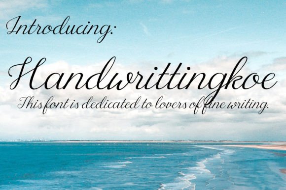 Handwrittingkoe: Elegant Script Font Review