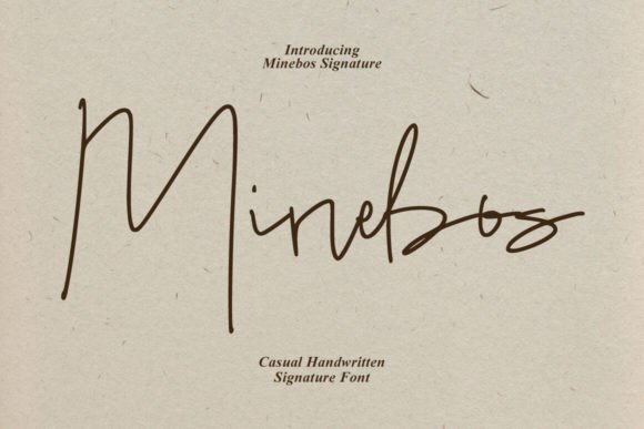 Minebos: A Stylish Messy Signature Font for Makers